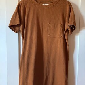 Madewell Tan Ribbed Knit Top